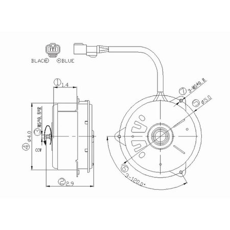 TYC 631130 Engine Cooling Fan Motor 631130